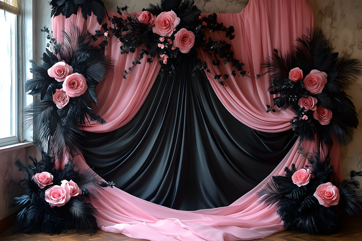 Toile de Fond Glamour Bohème en Blush RR8-473