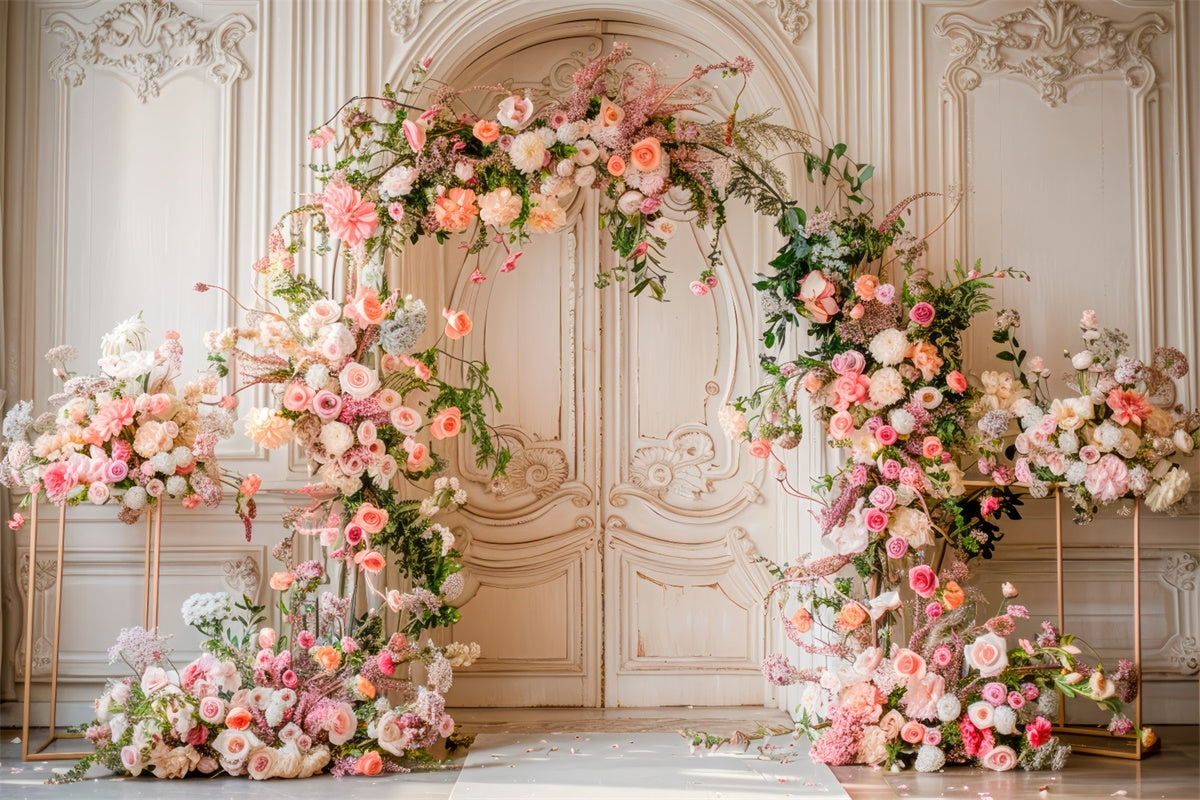Fond Photo Printemps Arche de Mariage Florale Rêveuse TWW2-22