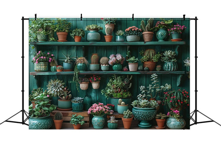 Fond Photo Printemps Présentation de Plantes Succulentes Luxuriante TWW2-4