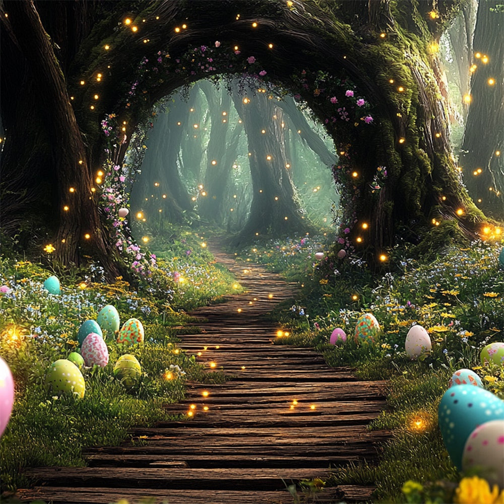 Toile de fond paques Forêt Magique Merveille des Œufs TWW3-13