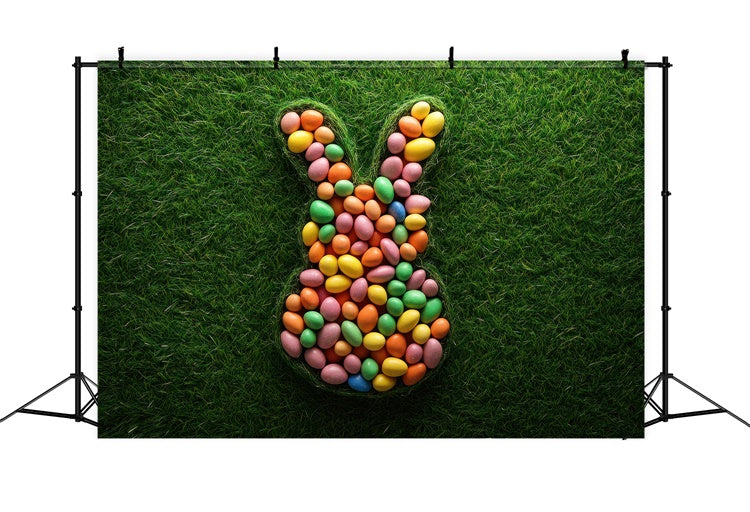 Toile de fond paques Motif Joyeux Lapin et Œufs TWW3-46