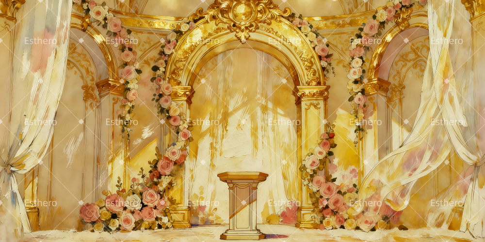 Fond de Scène Théâtre Scène De Mariage TWW510-T45