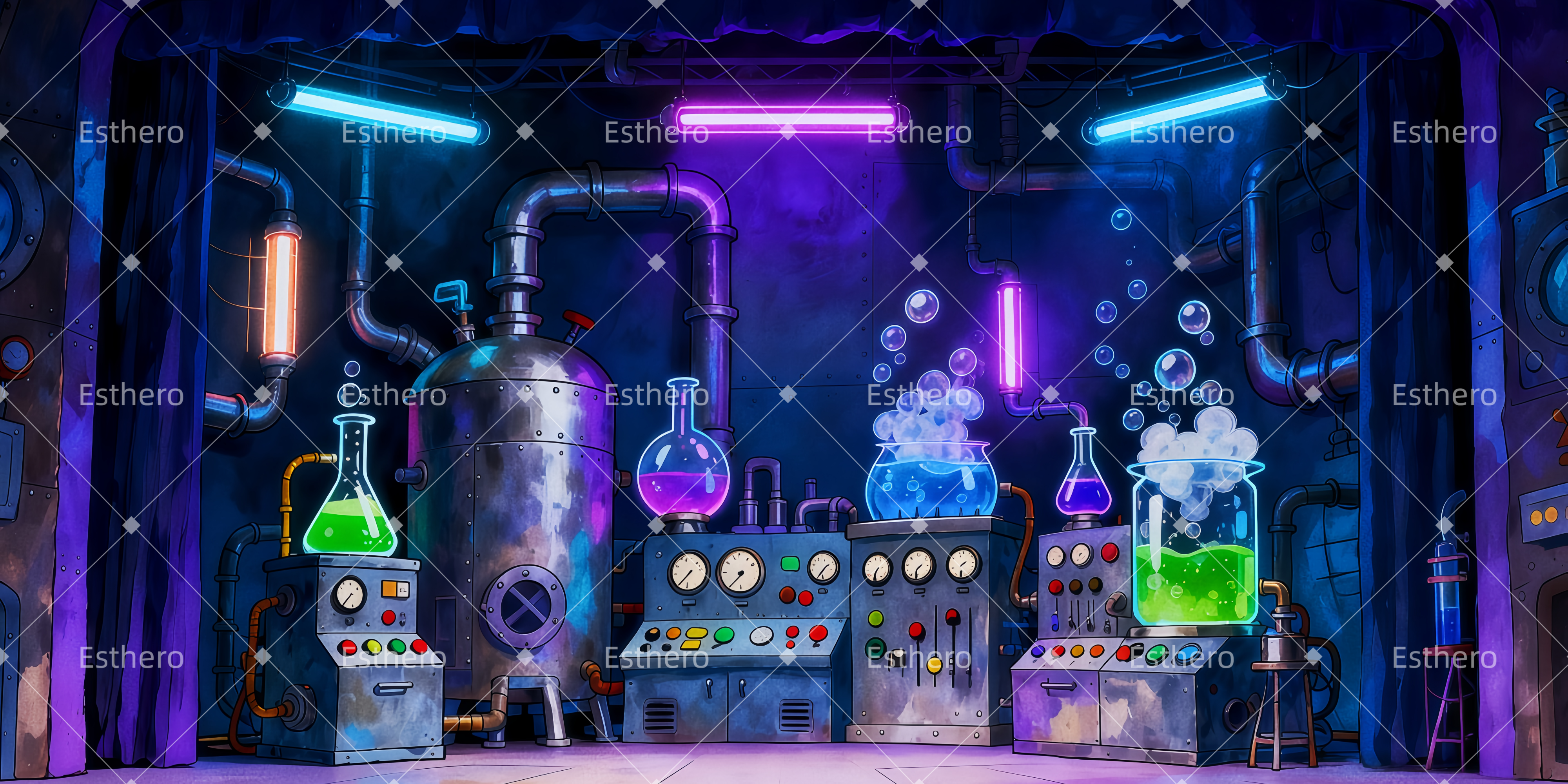 Toile de fond au Théâtre Le laboratoire de Plankton TWW511-T123