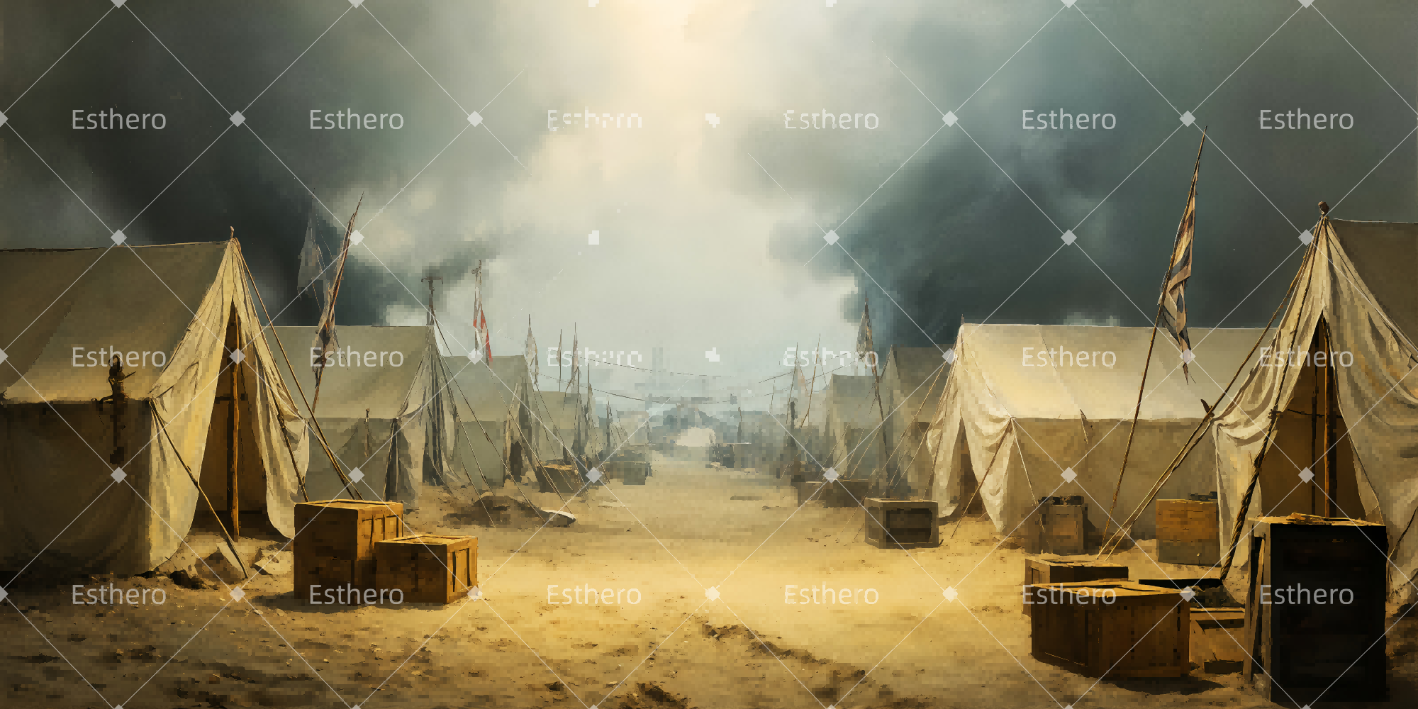 Fond de Scène Théâtre Camp Militaire TWW511-T36