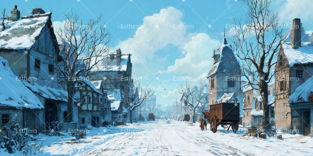 Fond de Scène Rue D’Hiver TWW511-T64