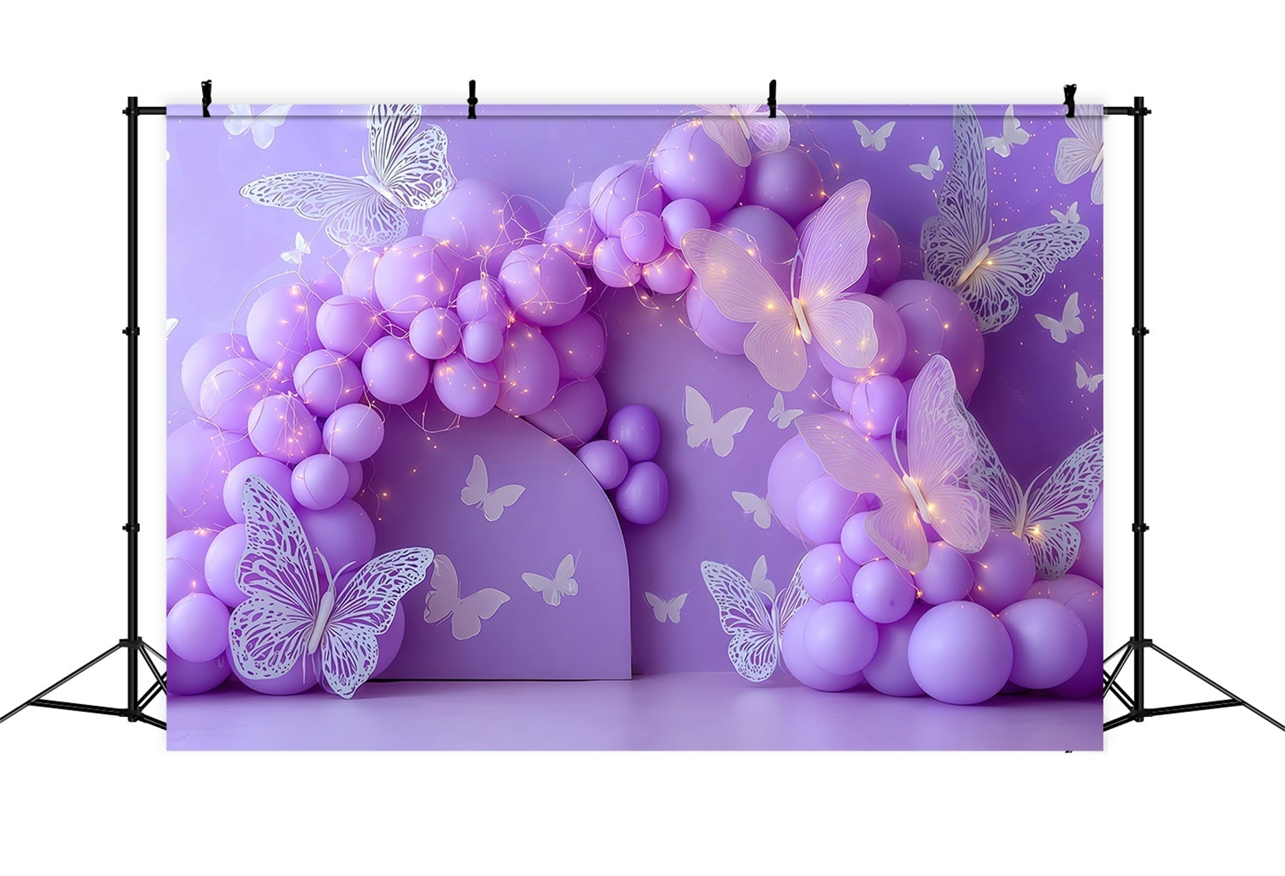 Toiles de fond pour cake smash Lavande Papillon Ballon Rêve Toiles de fond pour photographie de gâteaux TWW59-224