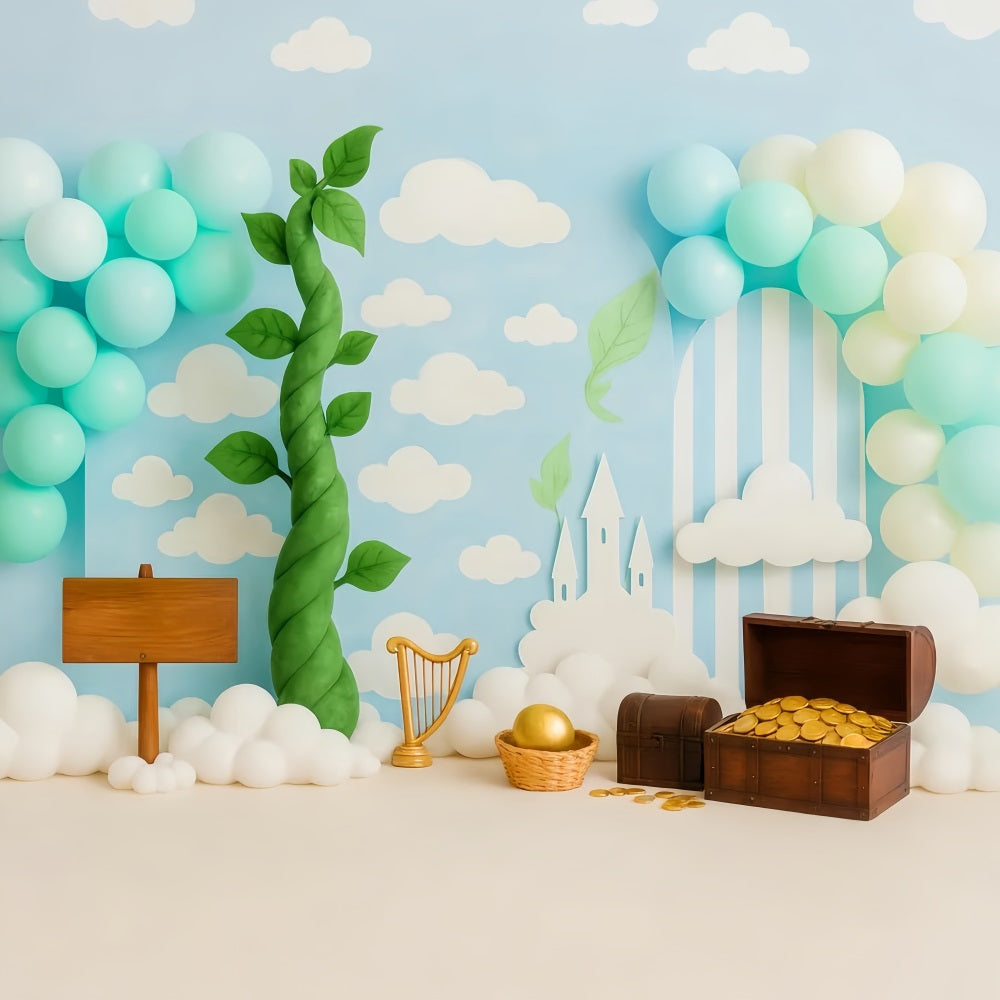 Fonds pour cake smash Haricot magique Fond pour photographie de gâteau Treasure Land TWW59-237