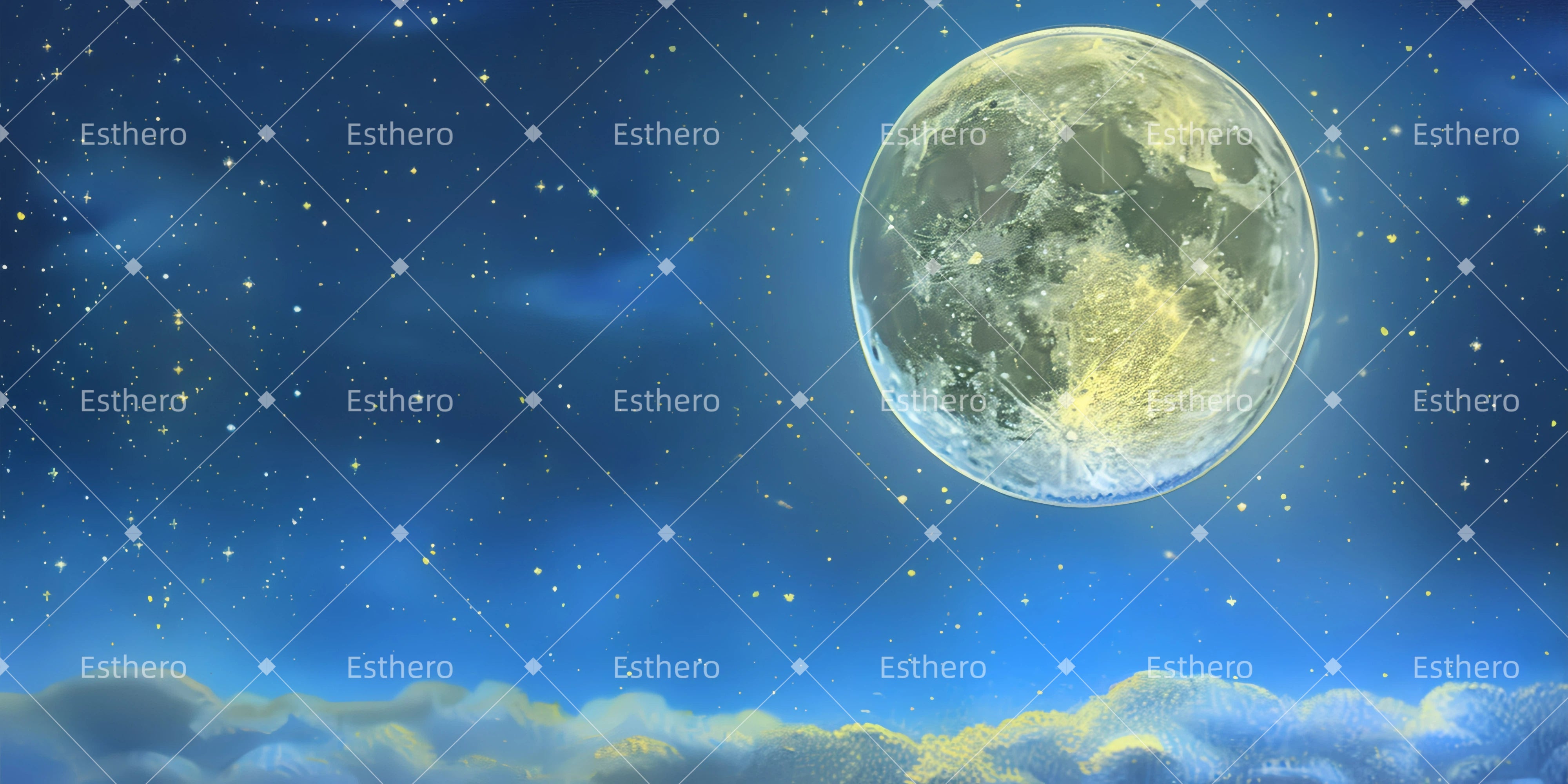 Fond de Scene Ciel Pleine Lune GQ63-T1
