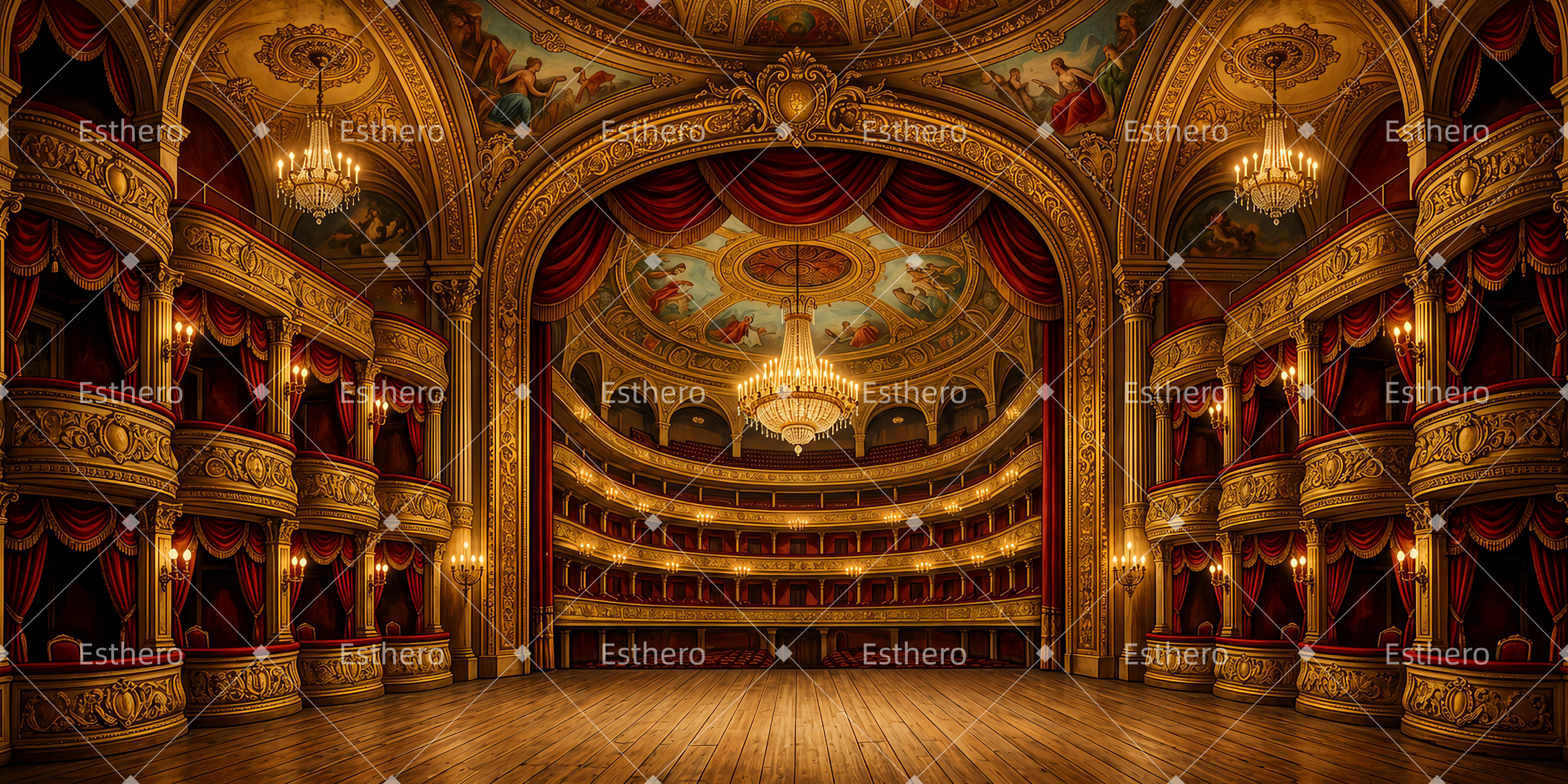 Décor pour théâtre Grand opéra Récital de danse Décors ZTT66-T132