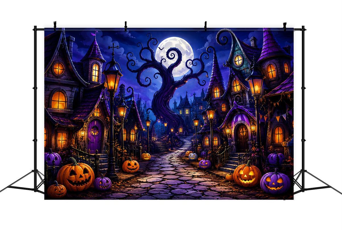 Décor De Rue Fantaisiste Avec Village De Citrouilles Pour Halloween ZTT67-16