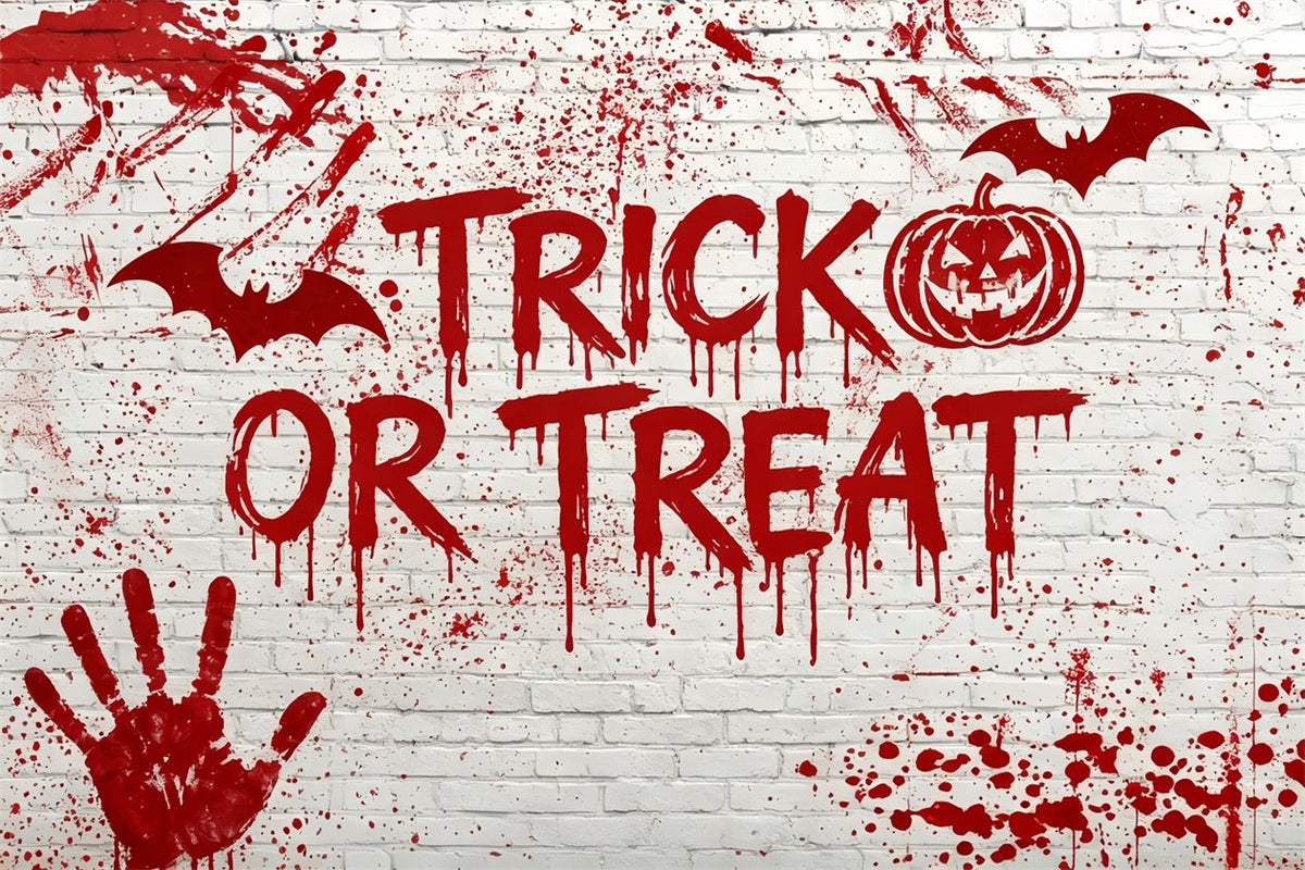 Décor De Fond Sanglant Pour HalloweenMur De Briques Avec Éclaboussures De Sang TT67-22
