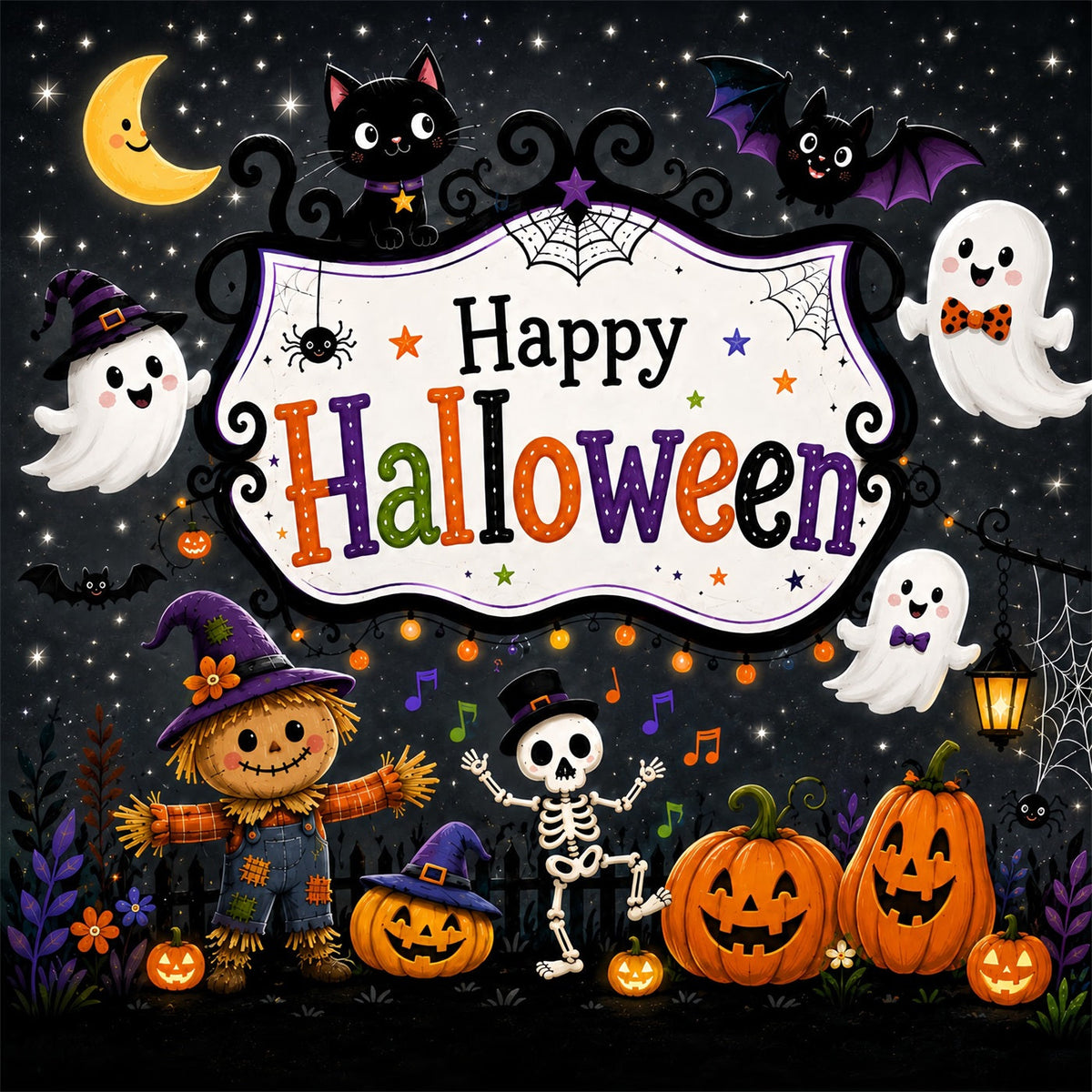 Décors Mignons Pour Halloween Fantômes Et Squelettes Décorations De Scène Pour Fête D'Halloween ZTT67-26