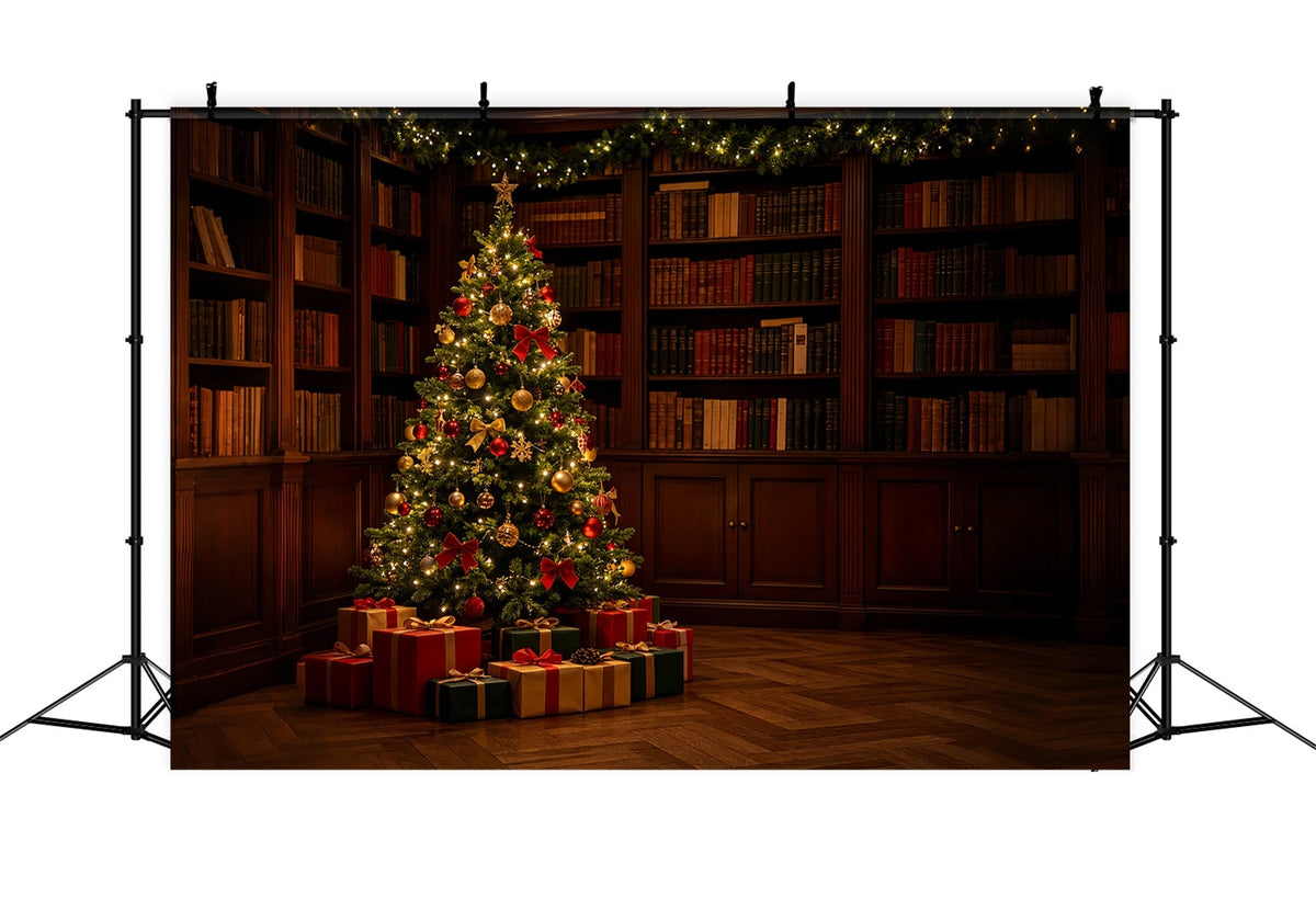 Décor De Noël Intérieur Coin Sombre De L'Arbre De La Bibliothèque Décors De Noël Professionnels ZTT69-18