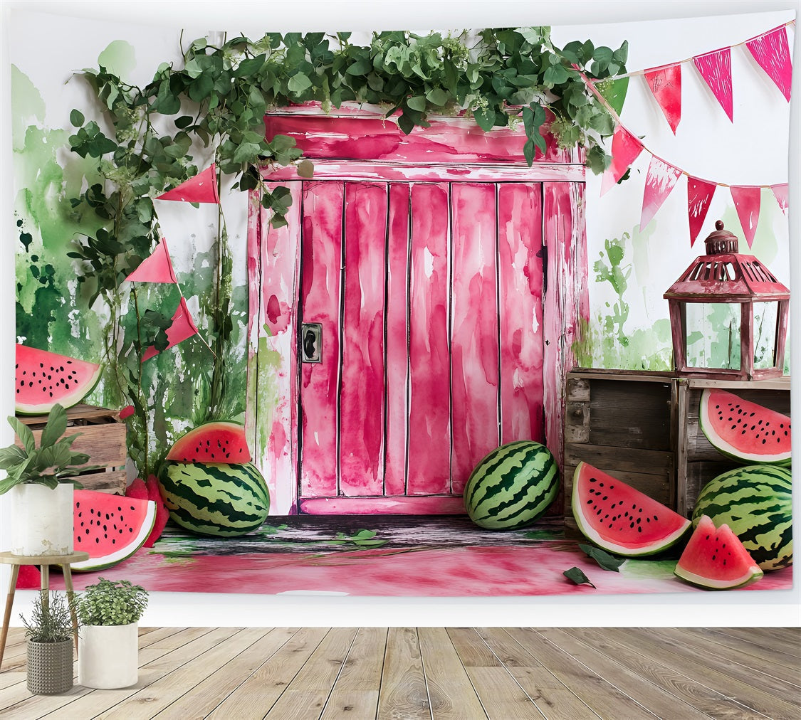 Toile de fond Été Pastèque Porte Fête ZXY3-21