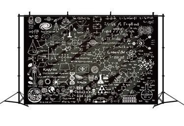 Toile de Fond de Tableau Noir Éducatif avec Enfant pour la Rentrée Scolaire BRP7-55