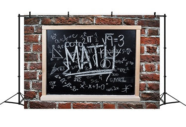 Toile de Fond de Tableau Noir de Mathématiques pour la Rentrée Scolaire BRP7-19