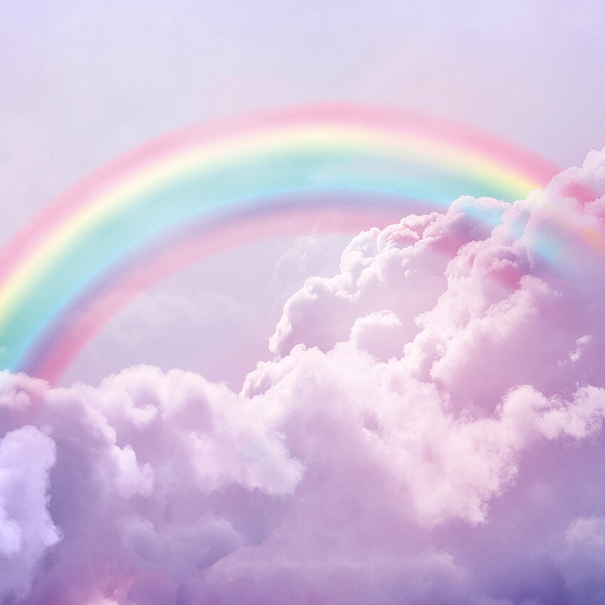 Arc-en-ciel nuages gâteau Smash photographie toile de fond D919