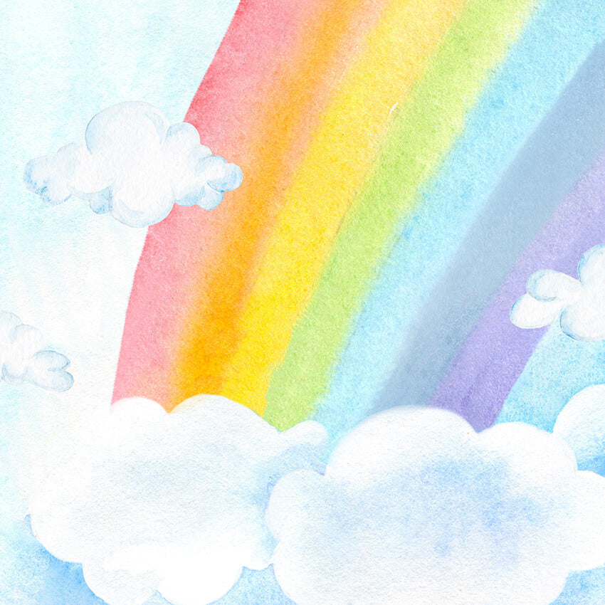 Toile de fond arc-en-ciel de nuages pour la photographie d'enfants D921