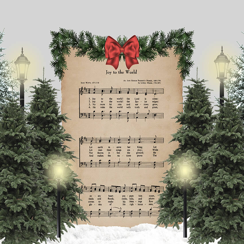 Toile de fond de photographie d'arbre de Noël de chant de Noël D926