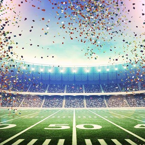 Football Field Night Stadium Photo Booth Backdrops G-261