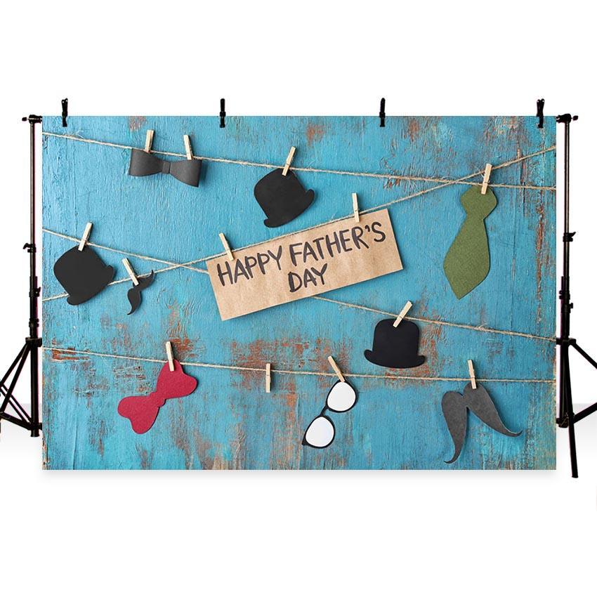 Father's Day Background Blue Backdrop G-390