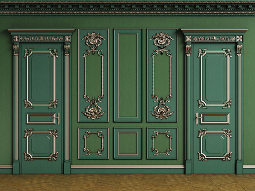 Toile de fond Verte classique Porte Mur photographie GC-131