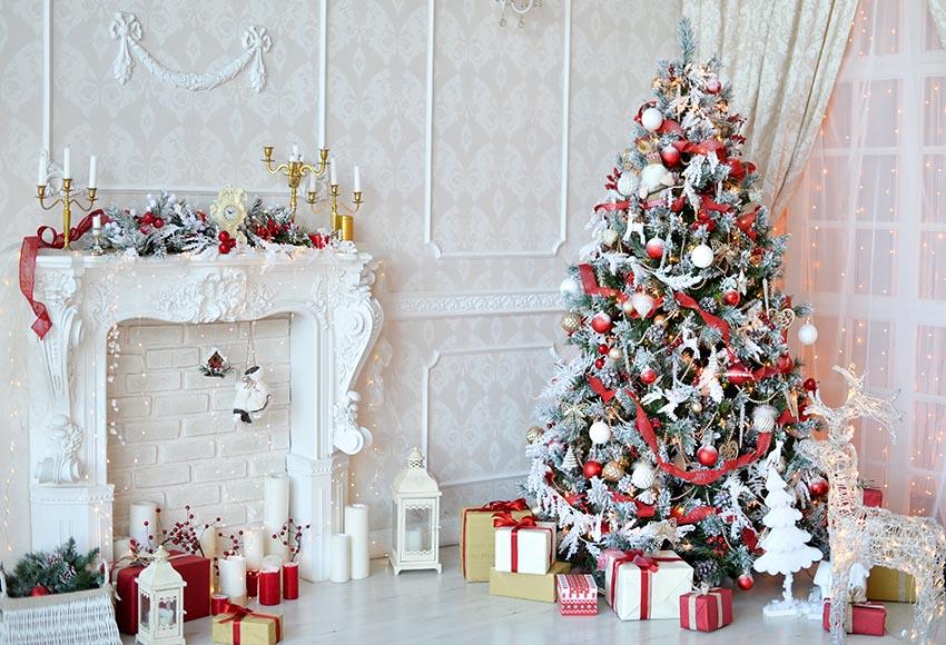 Toile De Fond De Cheminée Pour Noël Gx-1048