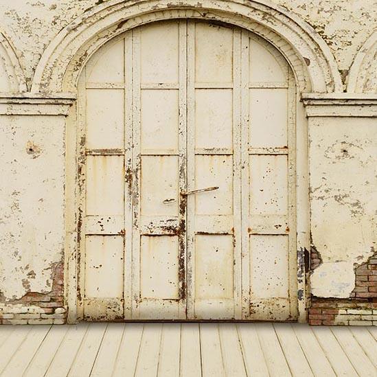 Toile de fond de porte scéniques blanc S-3120
