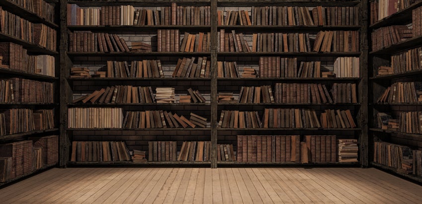 Vintage Livres Bibliothèque Étagères Photographie Toile de Fond SH-796