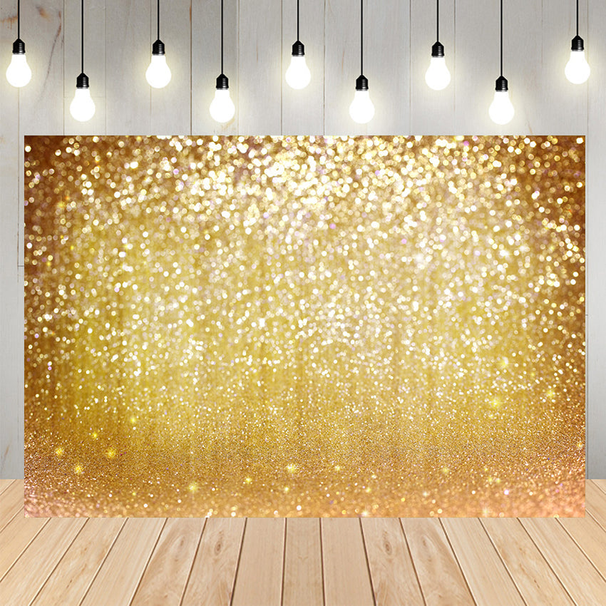 Paillettes d'or Floues Bokeh Photographie Toile de Fond SH-997