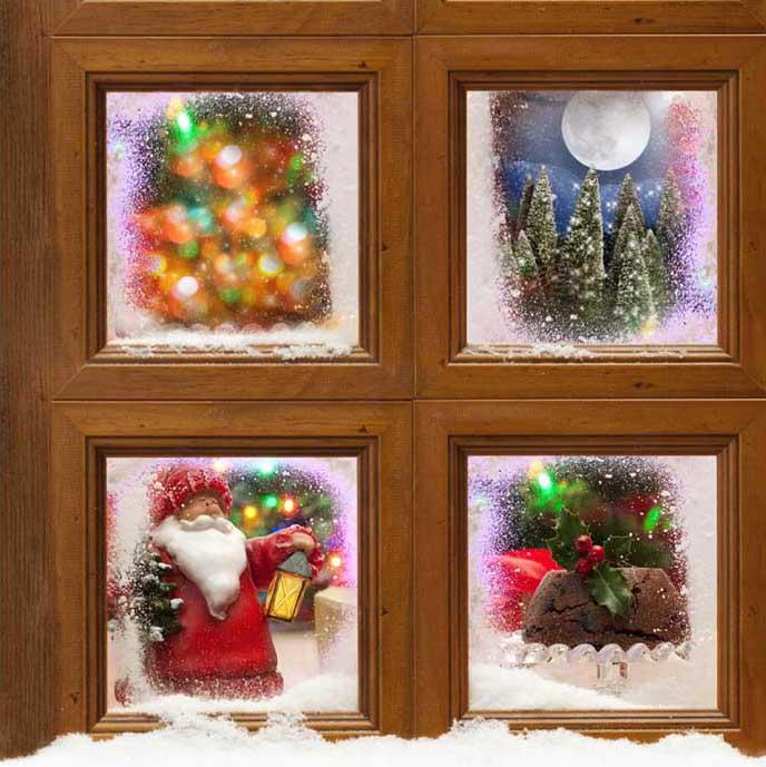 Toile de fond de Noël Père de Noël pour la photographie ST-441